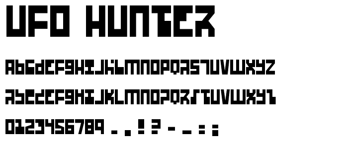 UFO Hunter font